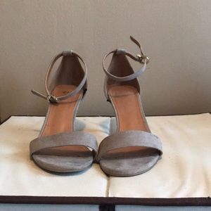 Faux Suede Strappy Heels